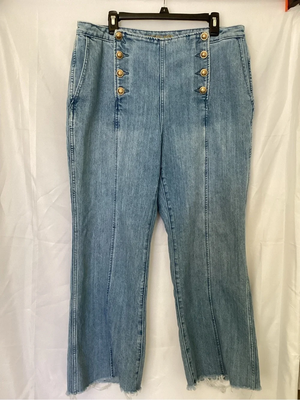 MICHAEL Michael Kors Flare Leg Sailor Jeans in an angel blue wash size 16